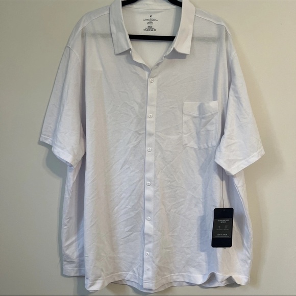Fabletic’s Men's The Dash White Short Sleeve Shirt 4X - Picture 1 of 4